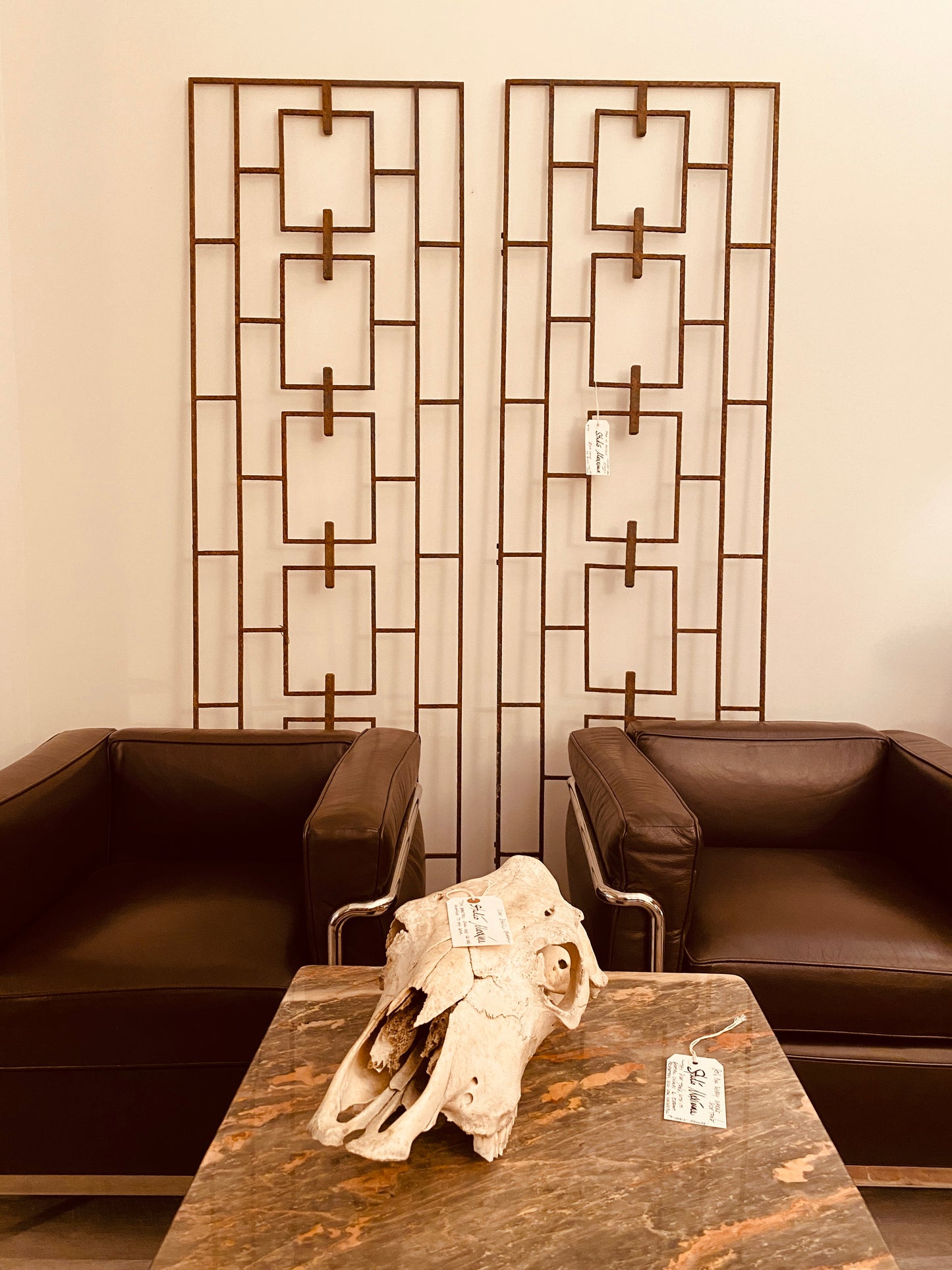 Pair of Mid Century Modern Iron Gates