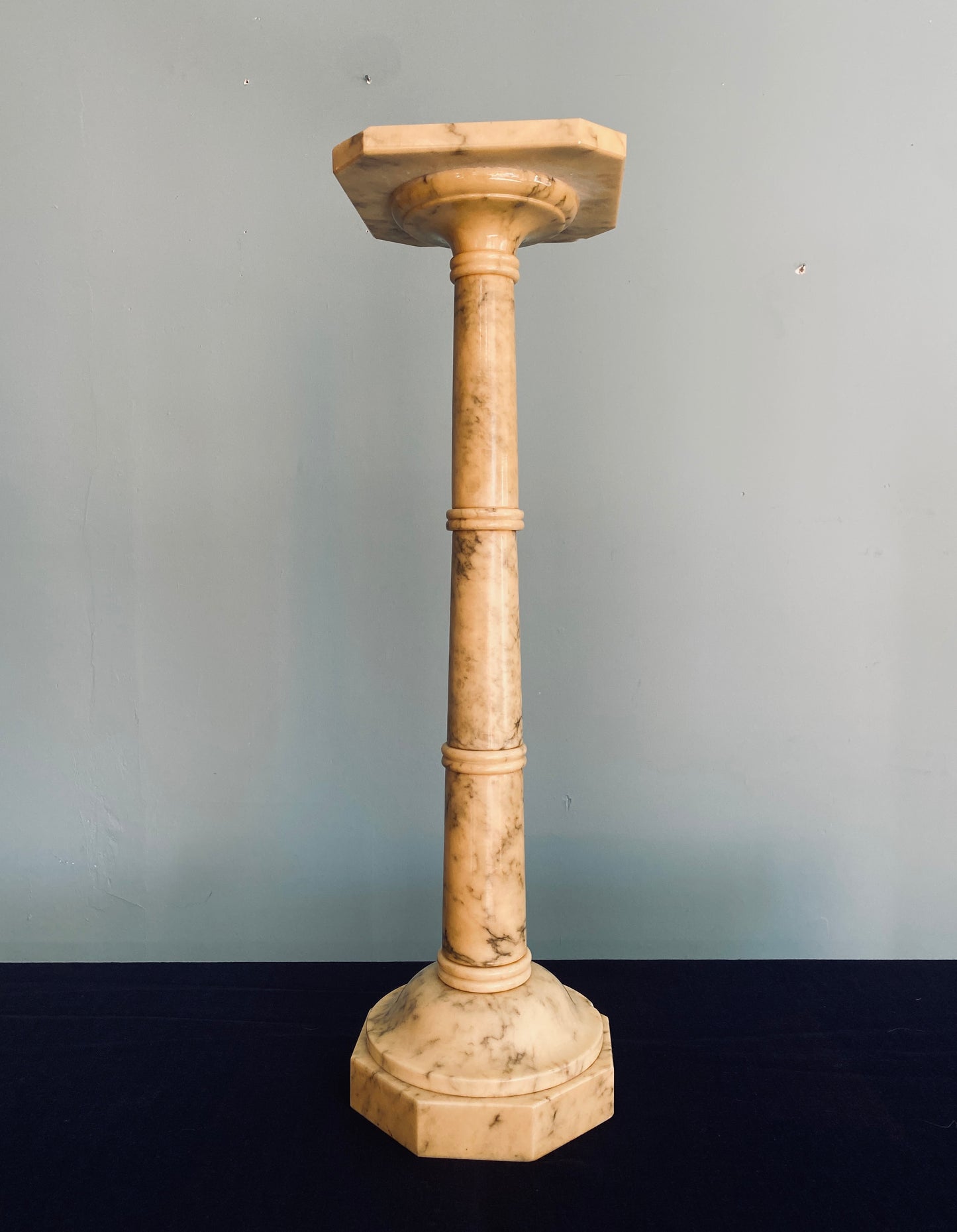 Antique Alabaster Pedestal