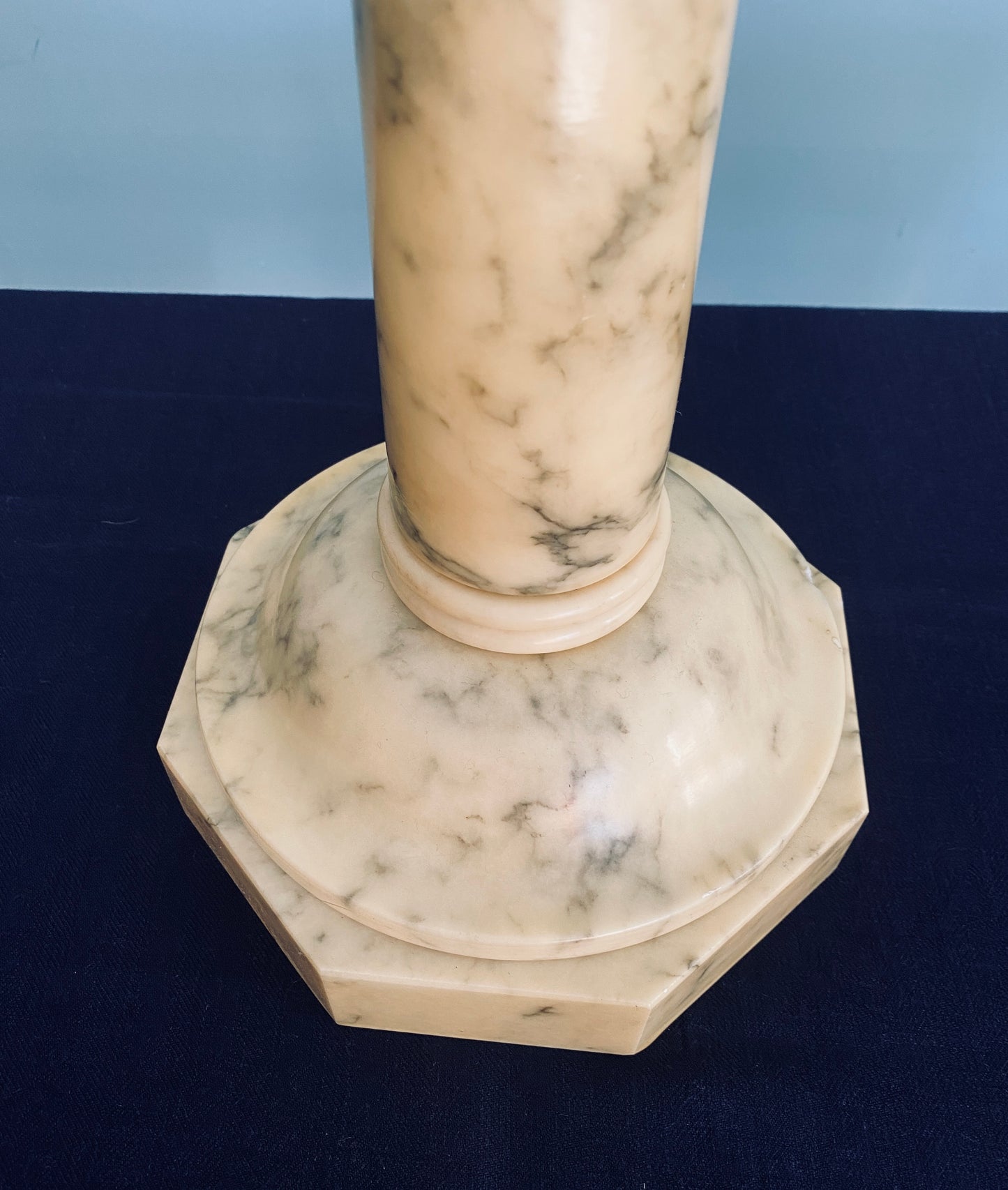 Antique Alabaster Pedestal