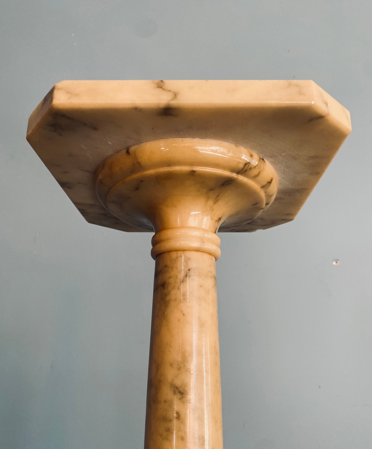 Antique Alabaster Pedestal