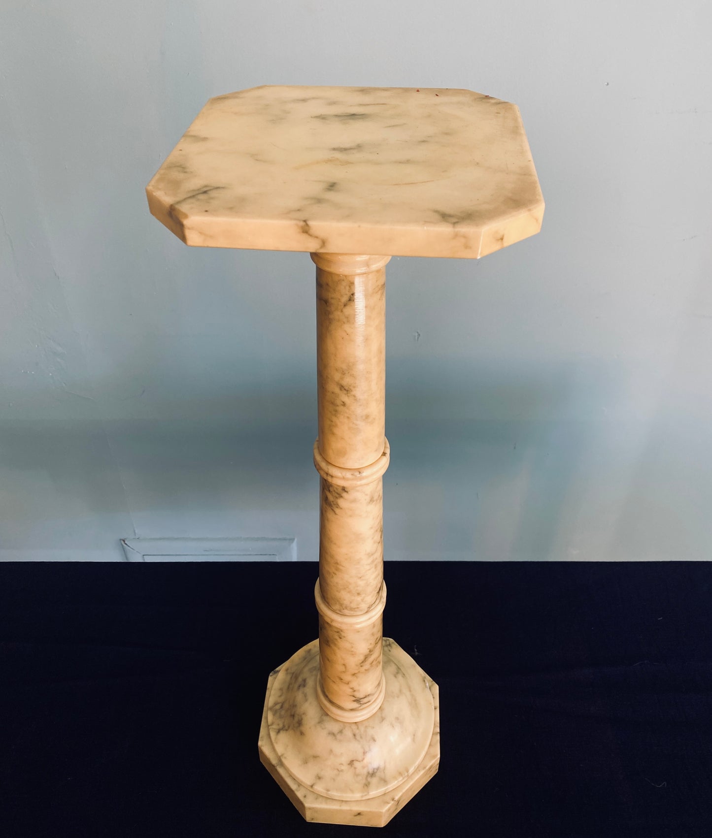 Antique Alabaster Pedestal