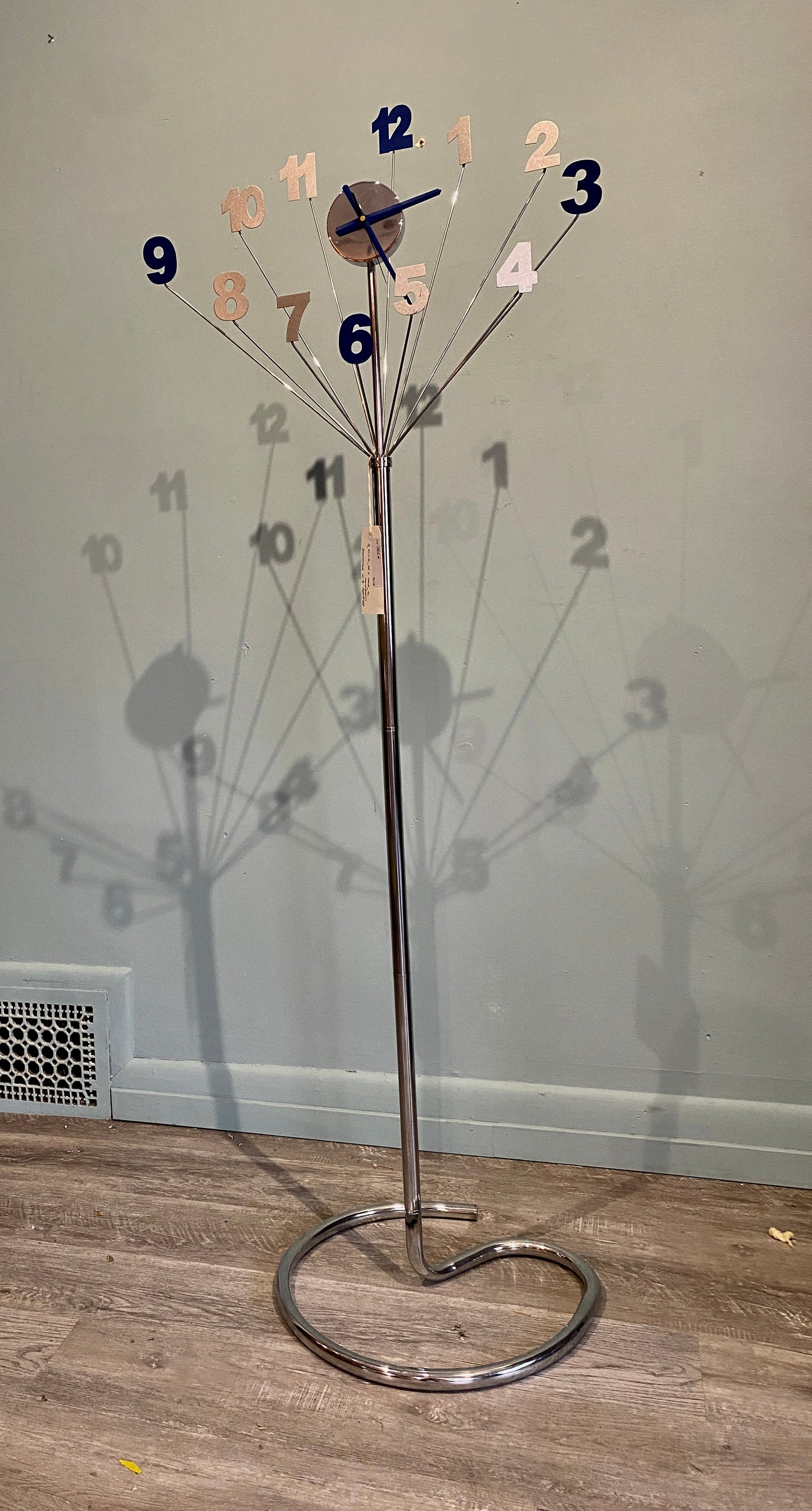 Rare 1970s Chrome Starburst Clock