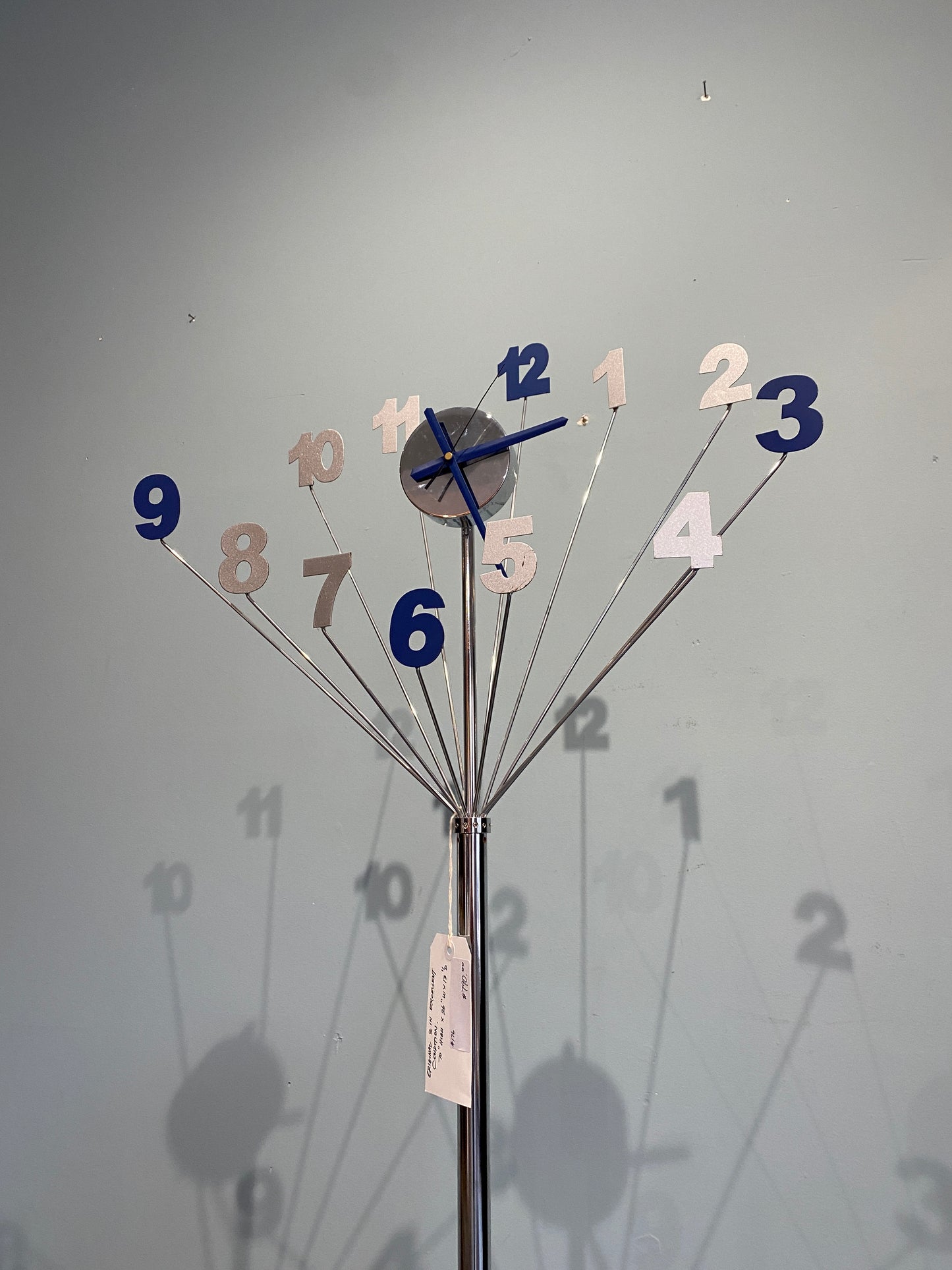 Rare 1970s Chrome Starburst Clock