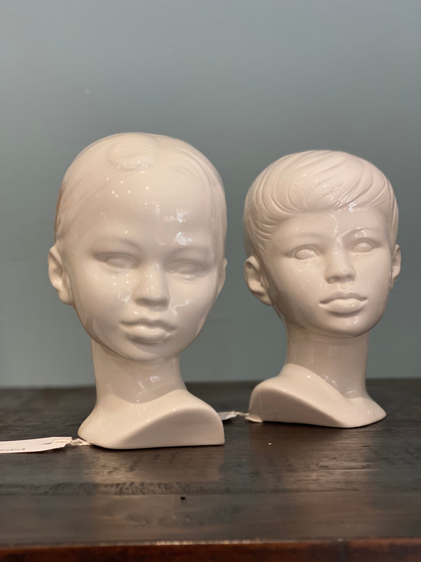 Pair of Vintage Boy & Girl Busts