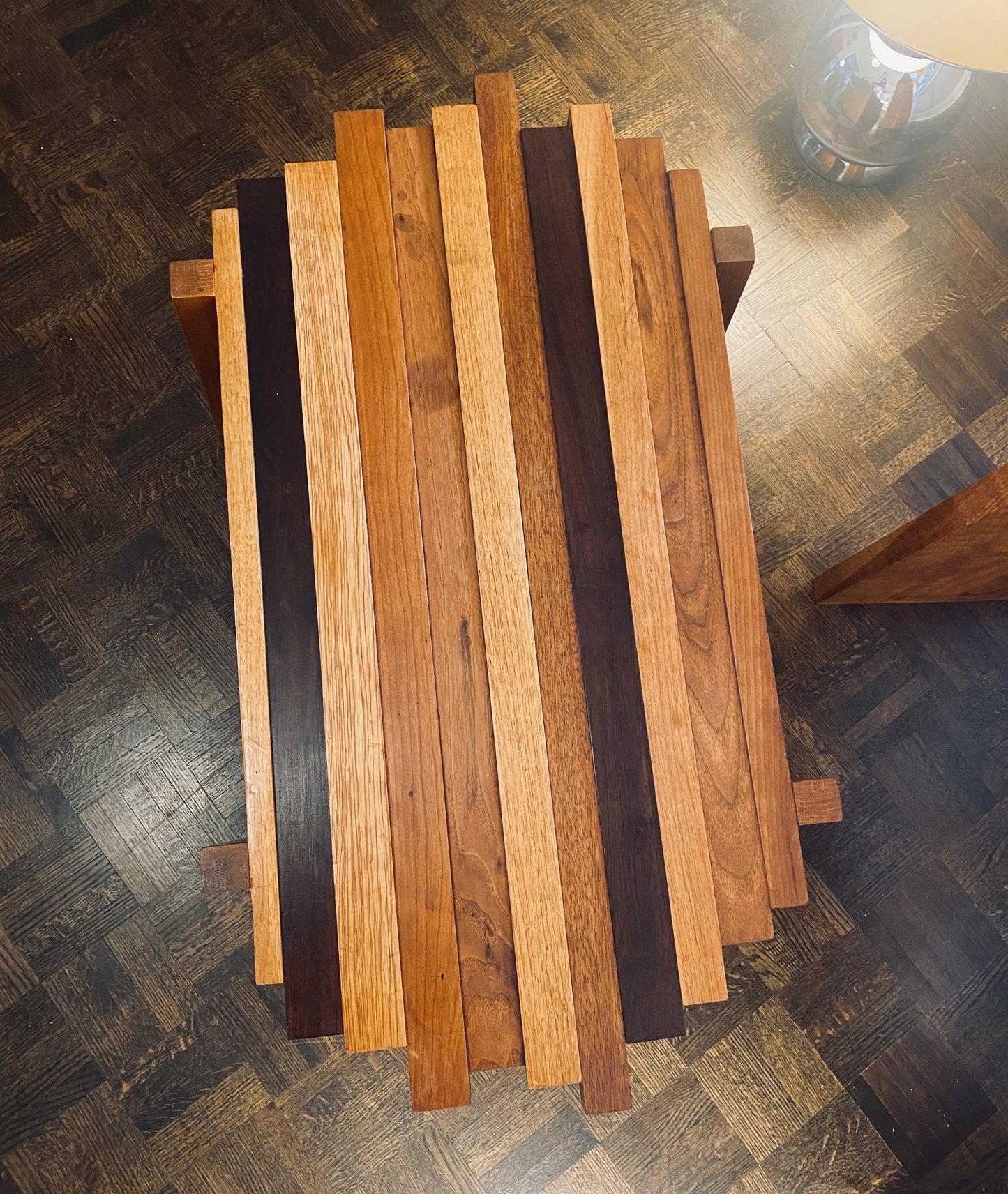 Glass & Teak Coffee Table