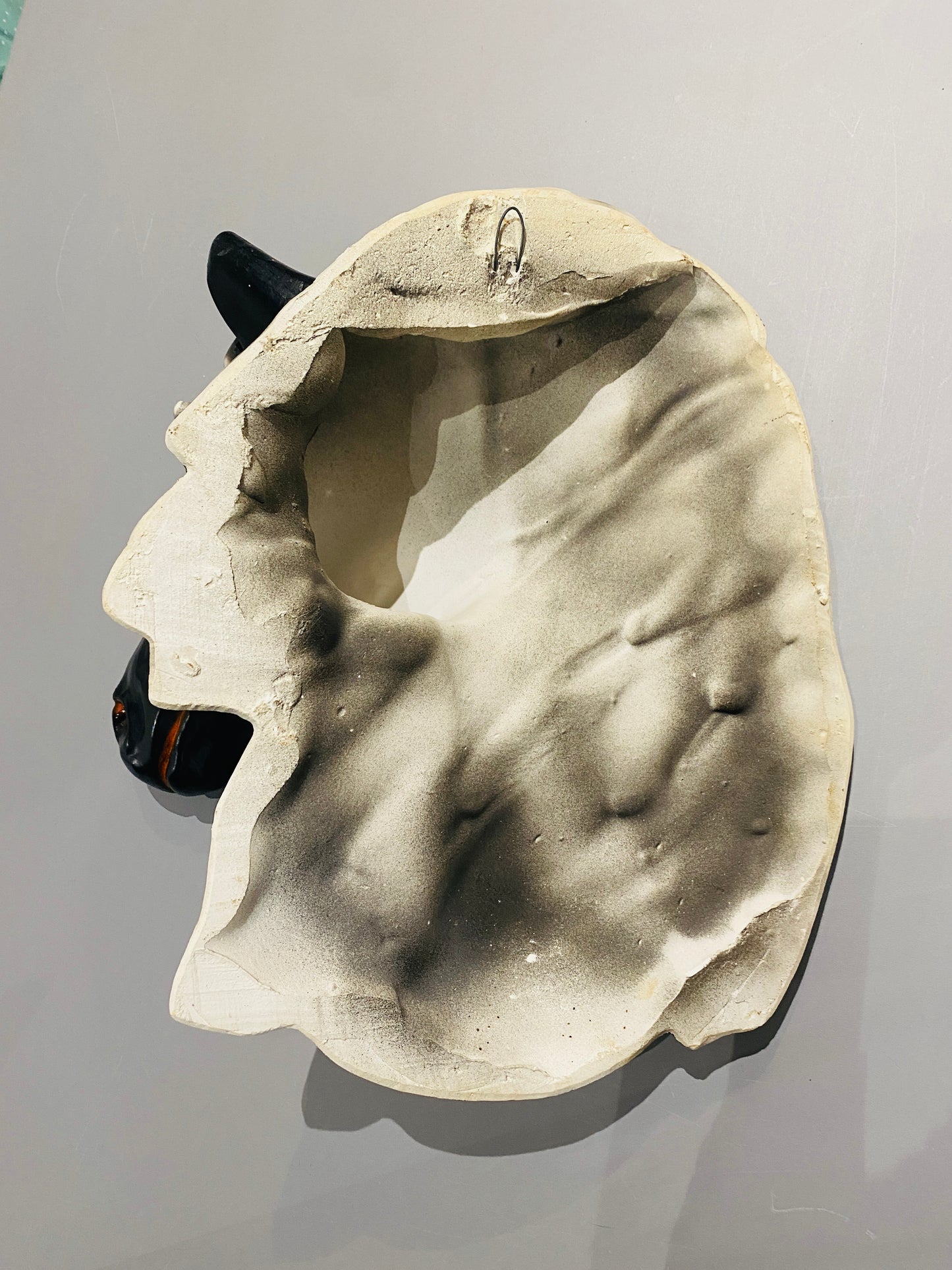Vintage Plaster Horse Head, Right Facing