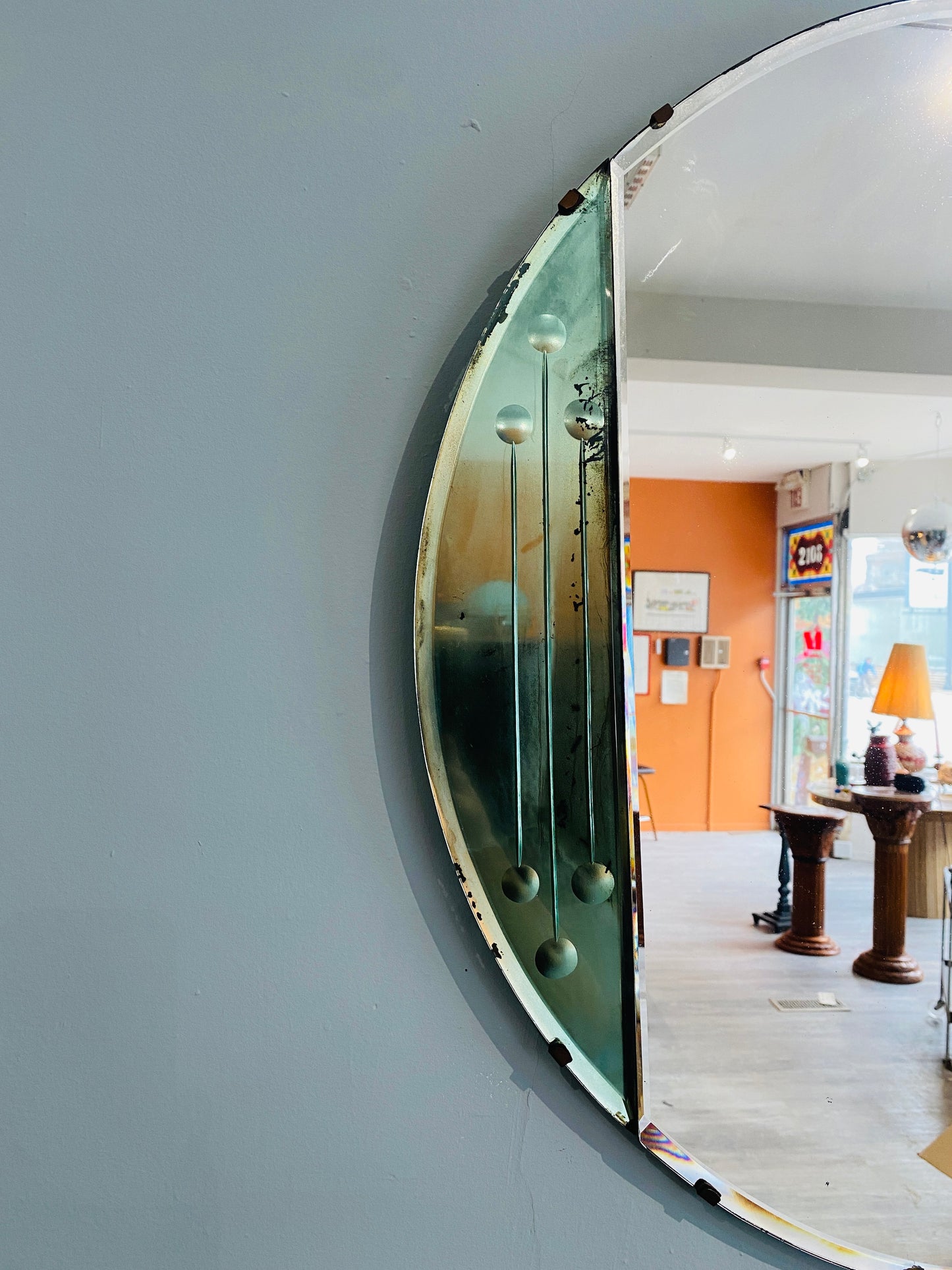 Art Deco Round Mirror