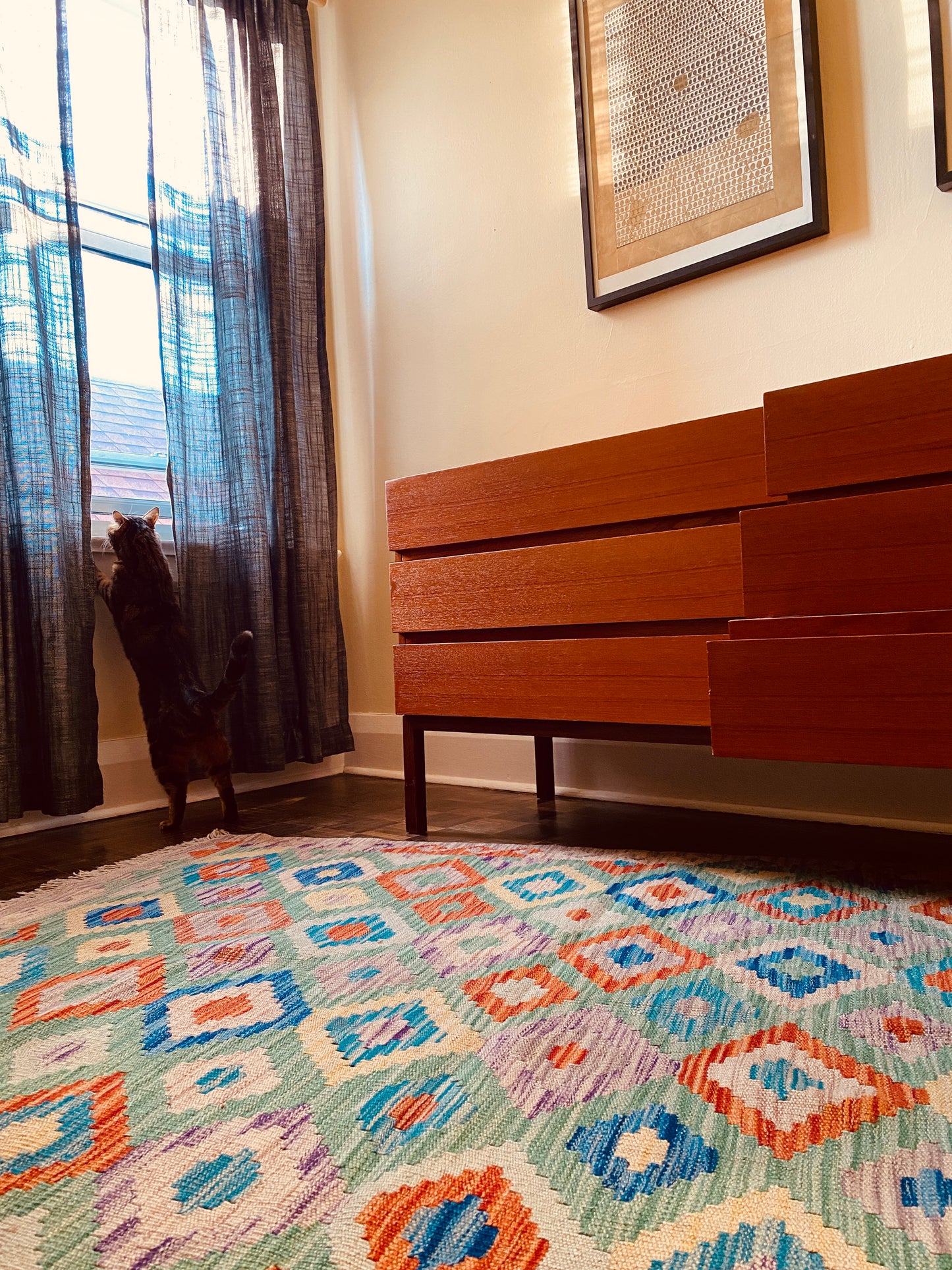 1970s Teak 6 Drawer Double Dresser