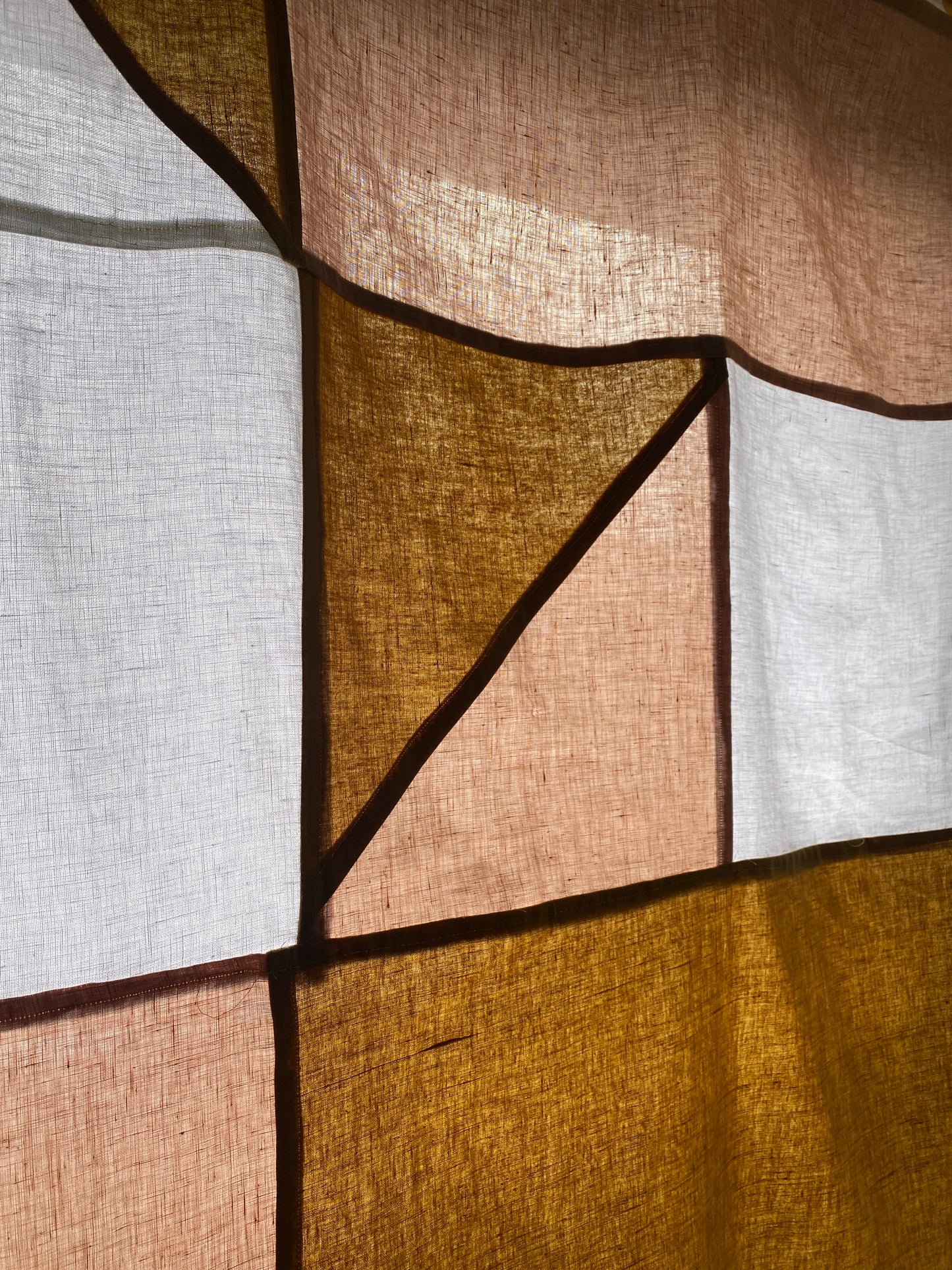 Pieced Linen Curtain "A20"