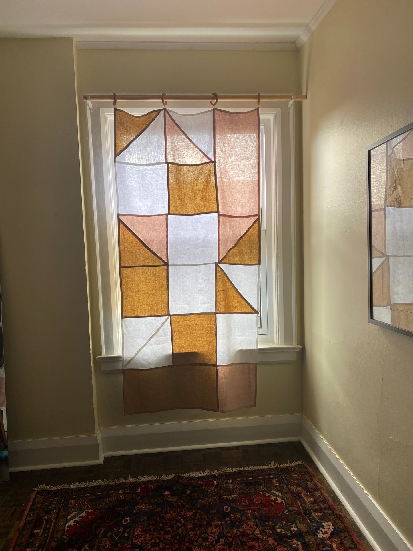 Pieced Linen Curtain "A21"