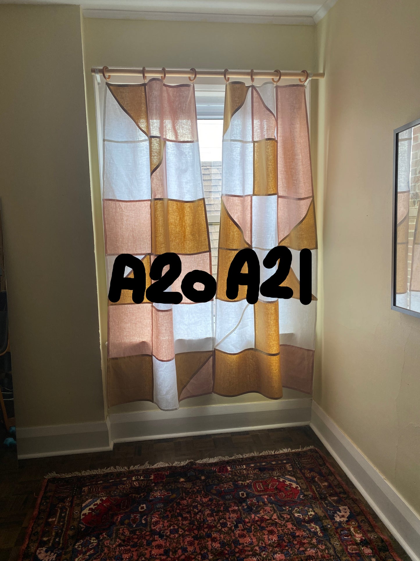 Pieced Linen Curtain "A21"