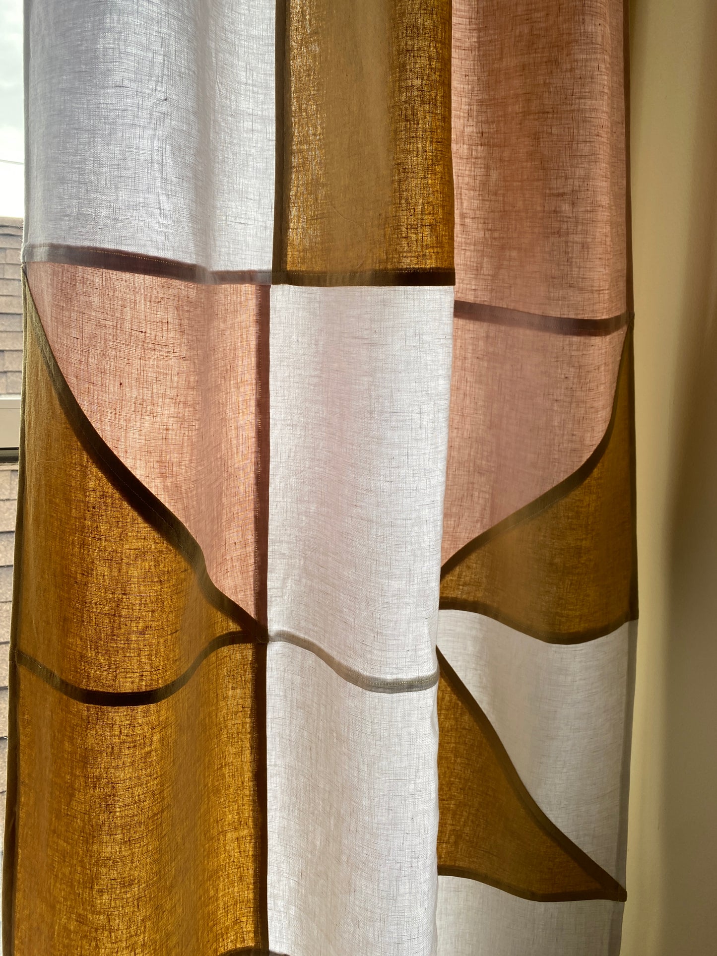 Pieced Linen Curtain "A21"