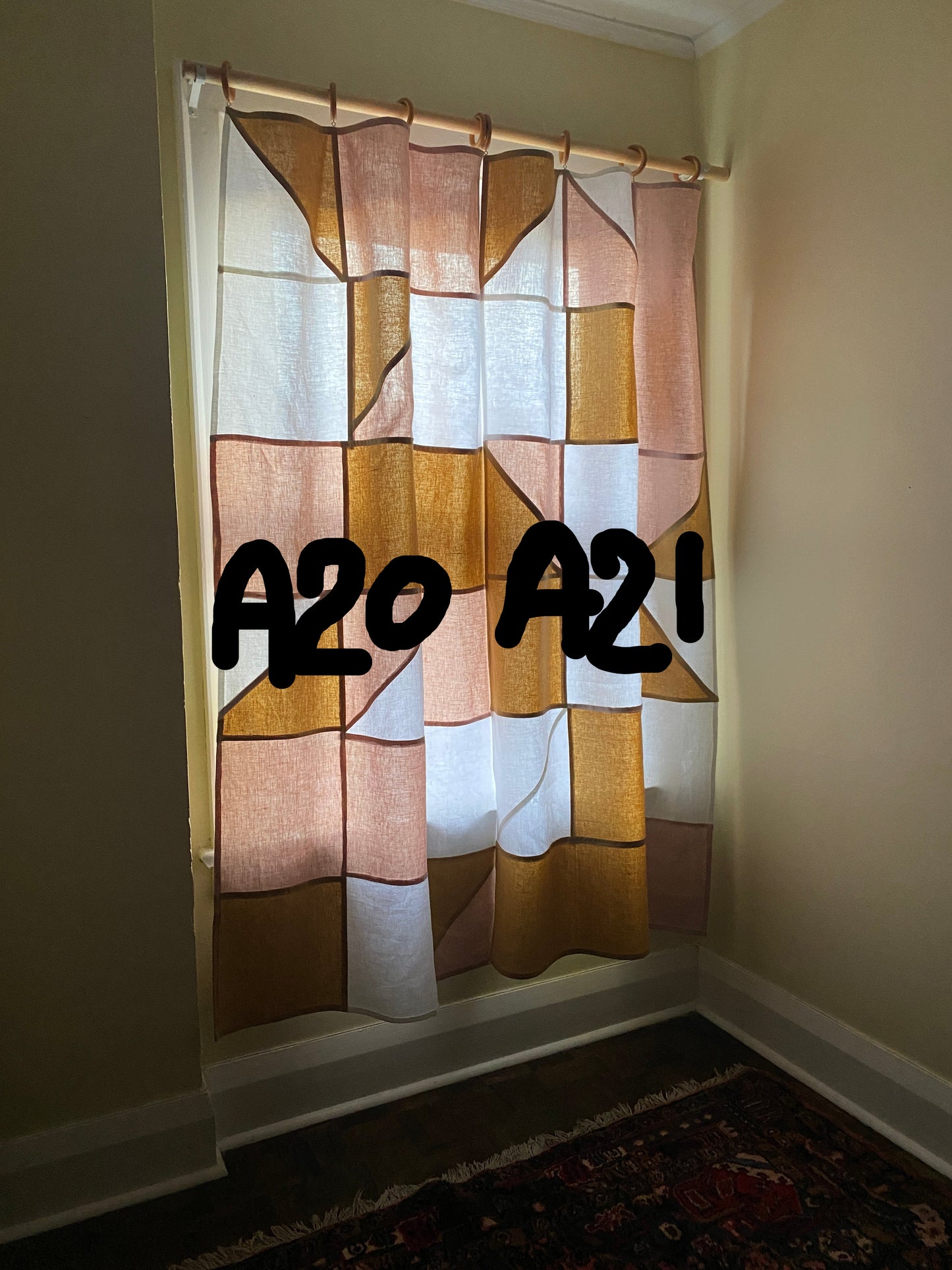 Pieced Linen Curtain "A20"