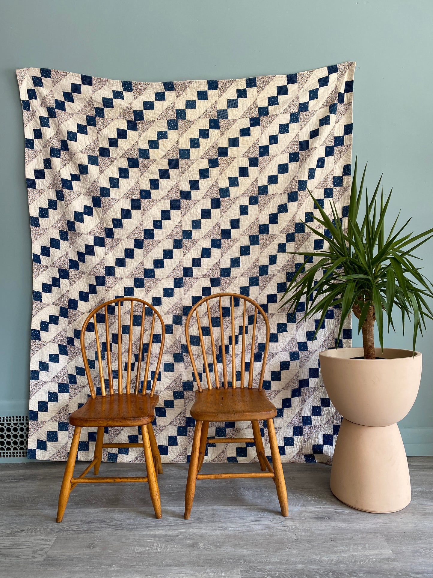 Vintage Blue & White Quilt