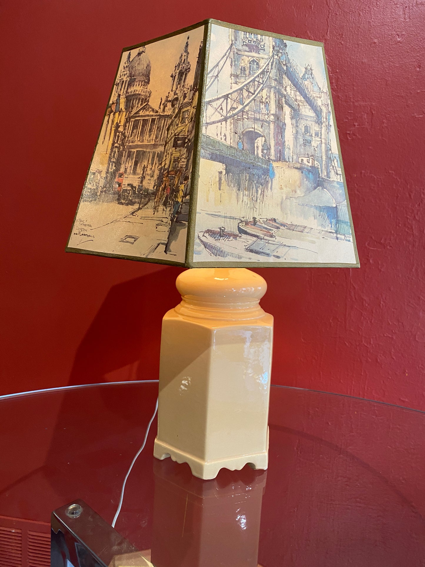 Vintage London Postcard Lamp All Orignal Vintage