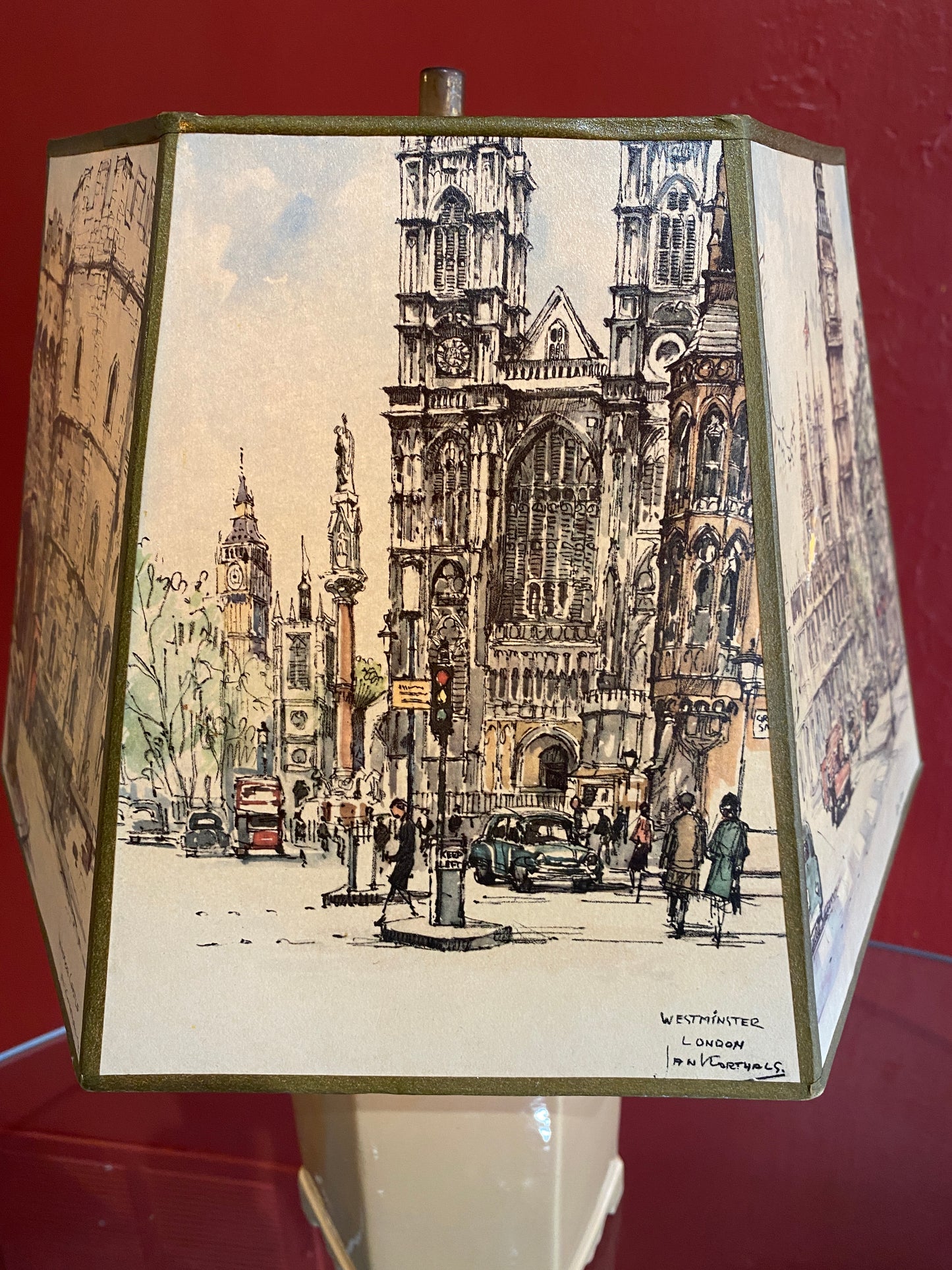 Vintage London Postcard Lamp All Orignal Vintage
