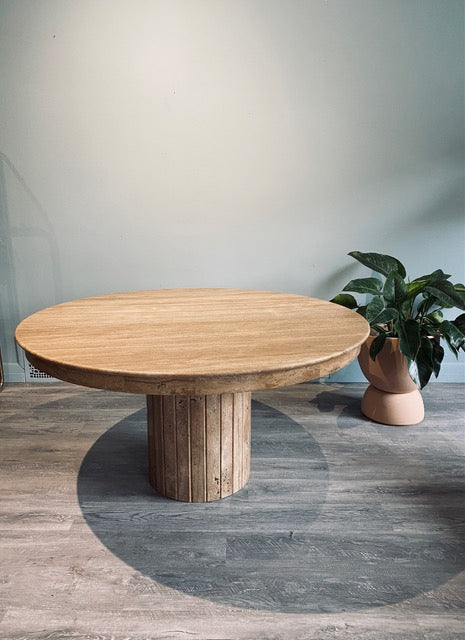 Studio Maxxima Italian Travertine Table 1980s Beauty Vintage Very Rare Decor Studio Maxxima