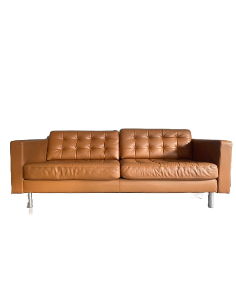 Studio Maxxima Vintage Caramel Sofa Faux Leather is in mint condition