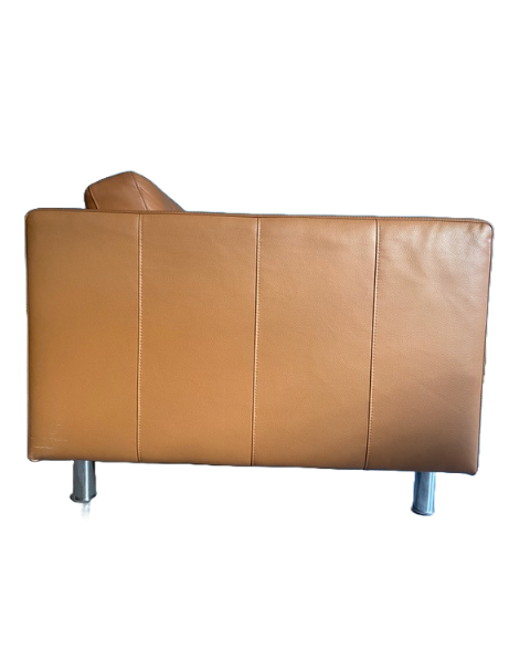 Studio Maxxima Vintage Caramel Sofa Faux Leather is in mint condition