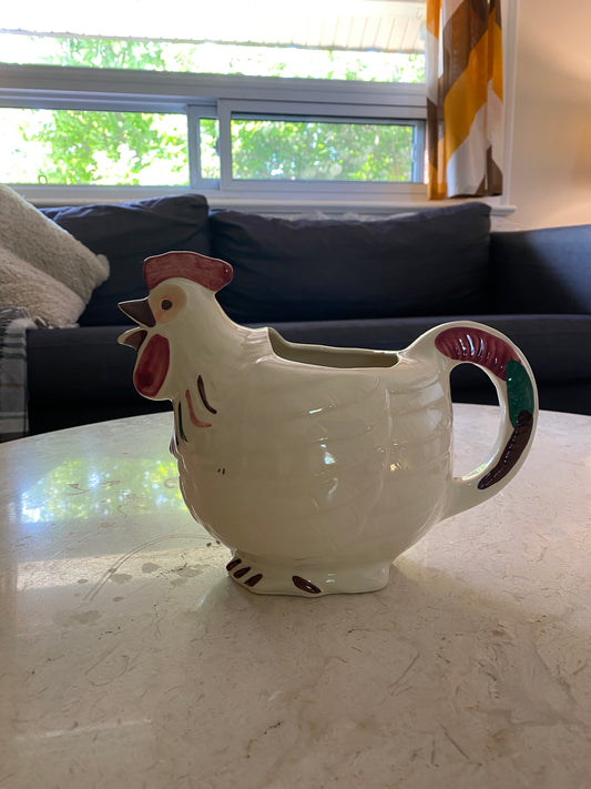 Vintage Ceramic Rooster Pitcher by Chanticleer